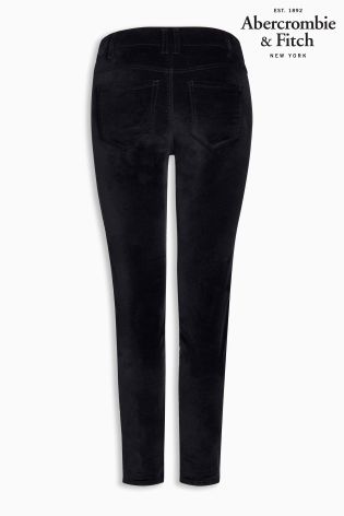 Abercrombie & Fitch Black Velvet Trouser